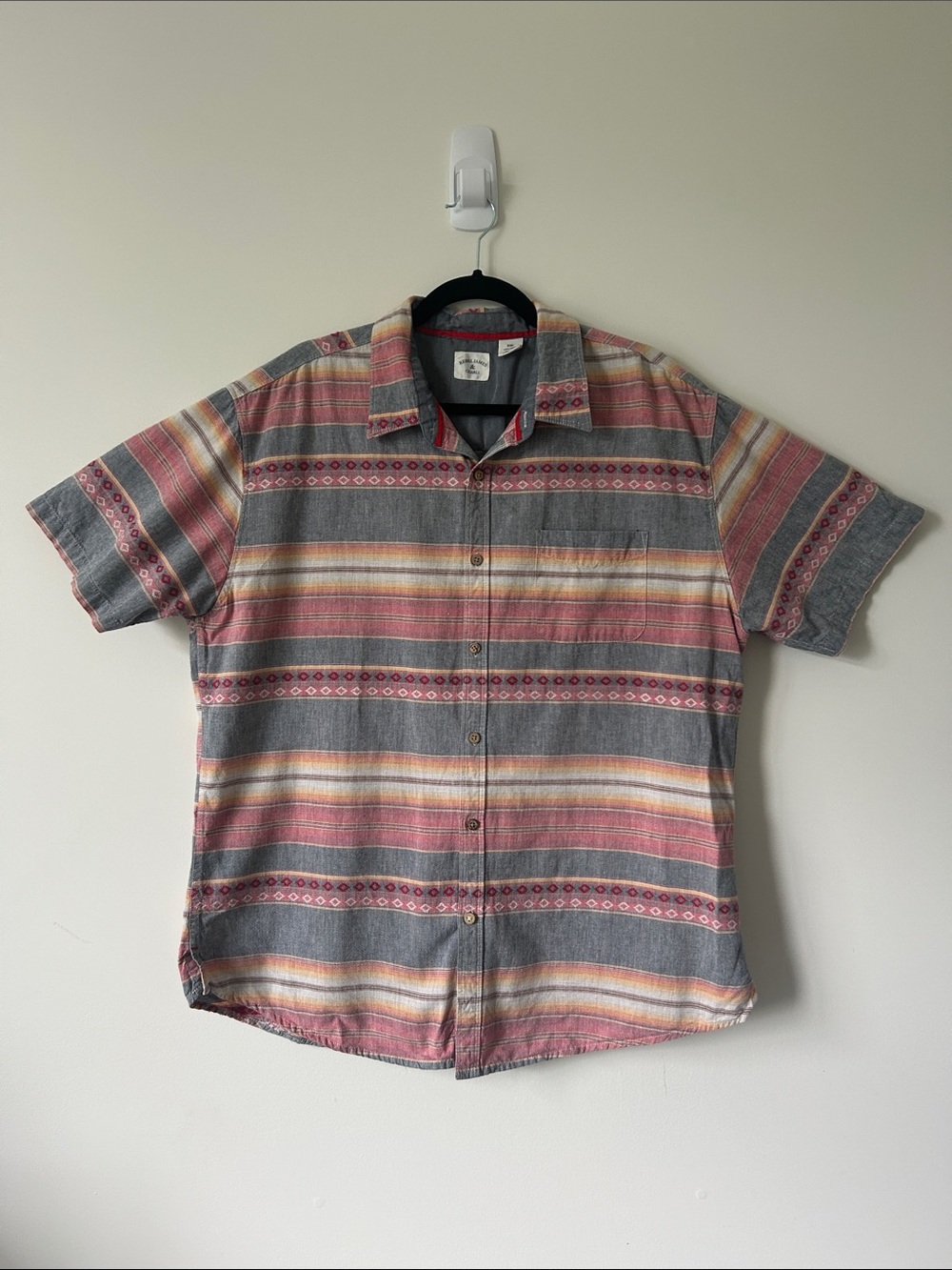 Rebel James & Charli Western Granola 100% Cotton Short Sleeve Casual Button Down